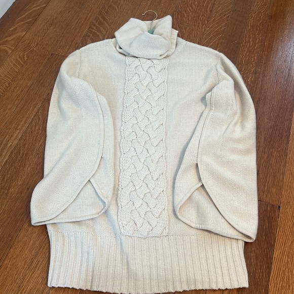 TROVATA CREAM CASHMERE/COTTON SWEATER SIZE MEDIUM - Picture 4 of 5
